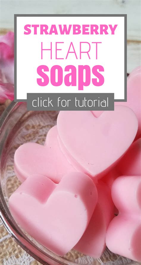These mini heart soaps smell amazing with a strawberry scent. A simple melt and pour method ...
