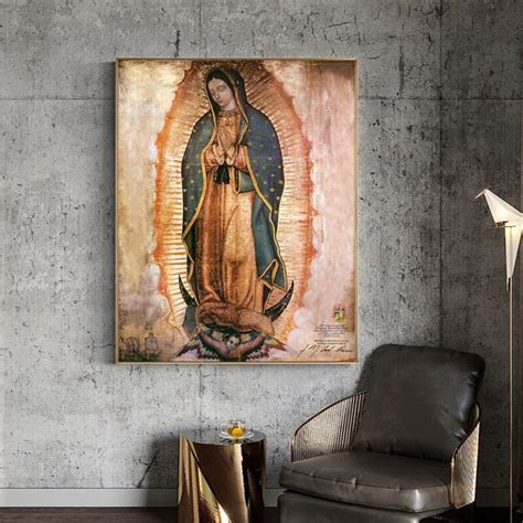 Our Lady of Guadalupe Wall Art Painting Printed on Canvas • CanvasPaintArt