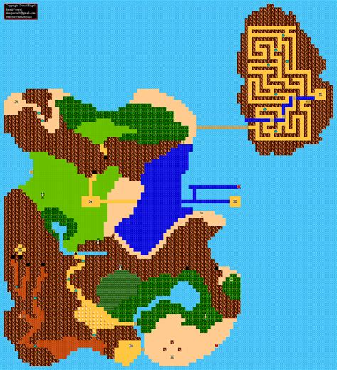 Zelda II: The Adventure of Link East Overworld Map Map for NES by ...