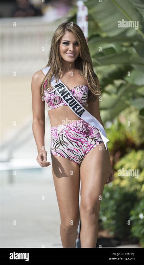 DORAL, FL - JANUARY 14: MIGBELIS CASTELLANOS, Miss Universe Venezuela participates in Miss ...