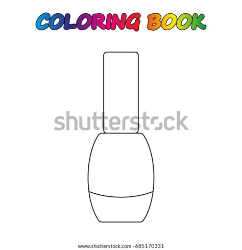 Nail Polish Coloring Book Coloring Page Stock Vector (Royalty Free) 685170331