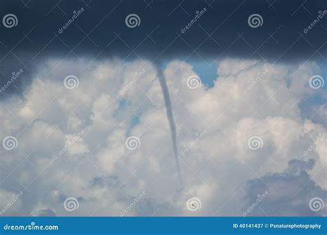 Waterspout forming stock image. Image of cloud, weather - 40141437