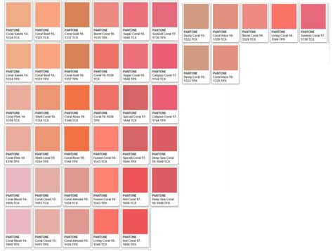 Corals | Coral colour palette, Colors name in english, Color names