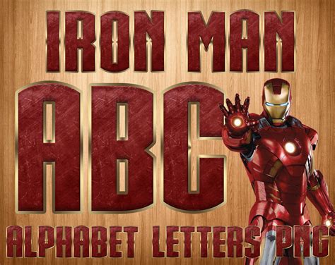 Ironman font png ironman alphabet ironman letters ironman | Etsy