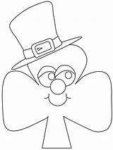 Happy Shamrock sketch template