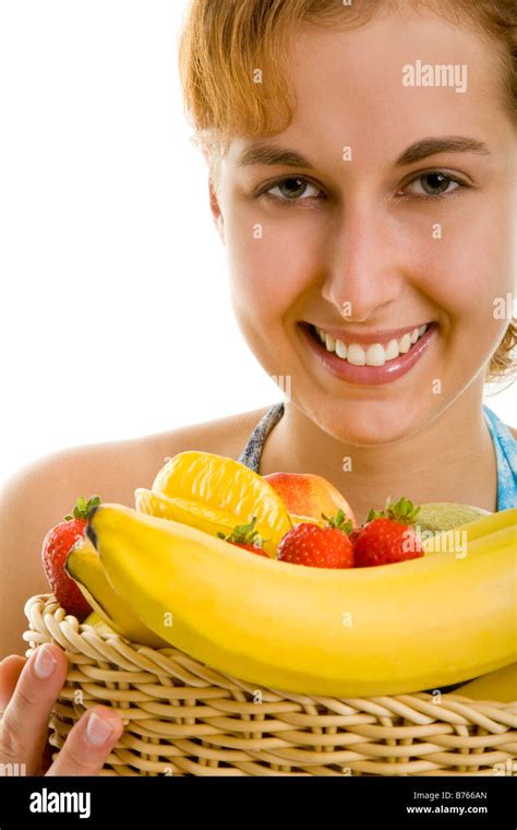 woman with fruits Stock Photo - Alamy