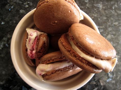 The Way to My Family's Heart: Chocolate Macaron Ice Cream Sandwiches