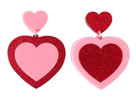 heart ile ilgili görsel sonucu | Pink heart jewelry, Clay jewelry diy, Heart earrings