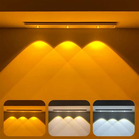 Buy The Home Remedy Under The Cabinet Lights 40 cm | 3 Beads USB Rechargeable | Motion Sensing ...