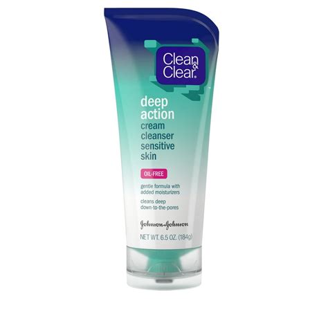 Clean & Clear Deep Action Cream Face Wash for Sensitive Skin, 6.5 oz - Walmart.com - Walmart.com