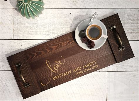 Personalized Rustic serving Tray, Custom serving tray, wedding gifts ...