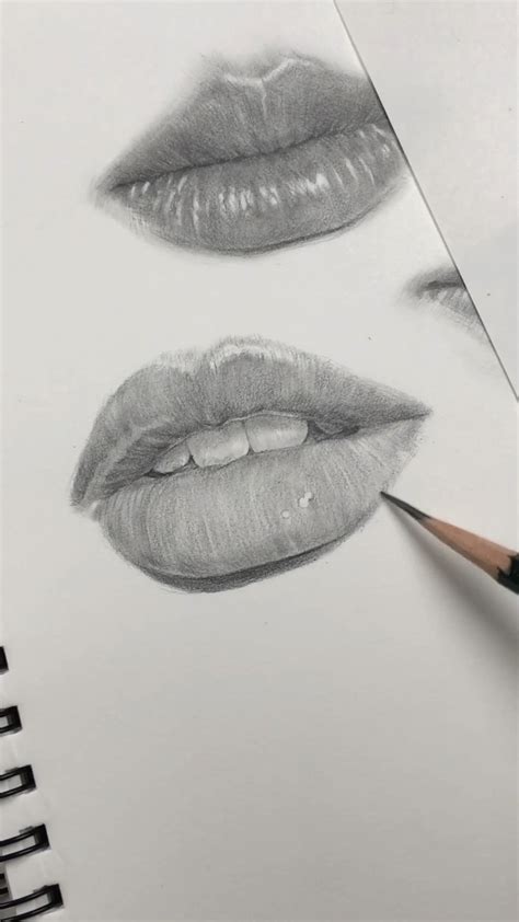 #dessinaucrayon | Lips drawing, Portrait drawing, Art drawings