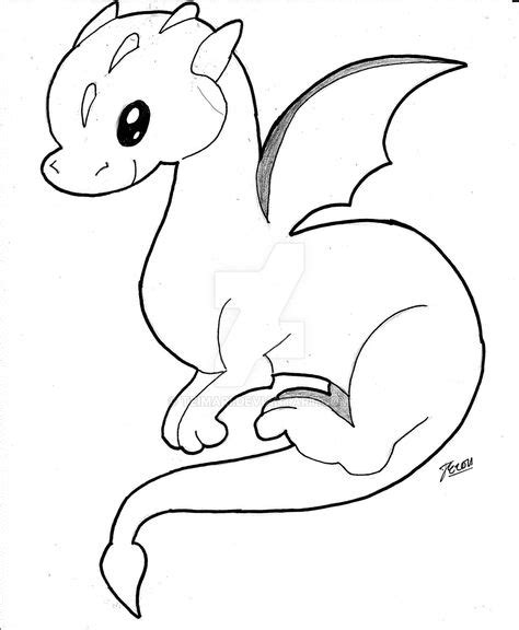 baby dragon by TeiMari on DeviantArt | Baby dragon, Easy drawings