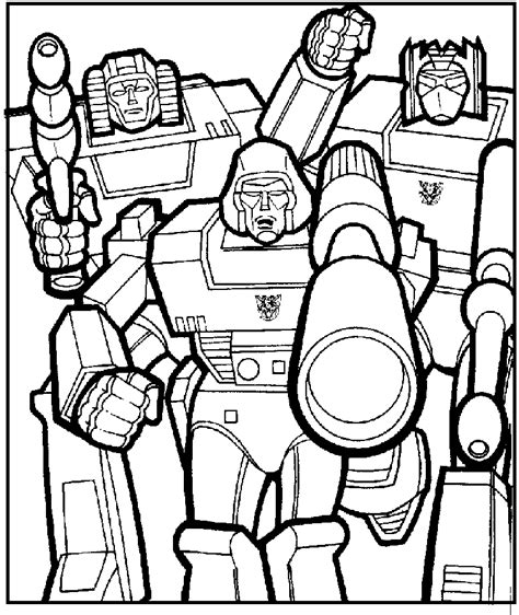 Megatron With Friends Coloring Pages For Kids #gRm : Printable Transformers Coloring Pages ...