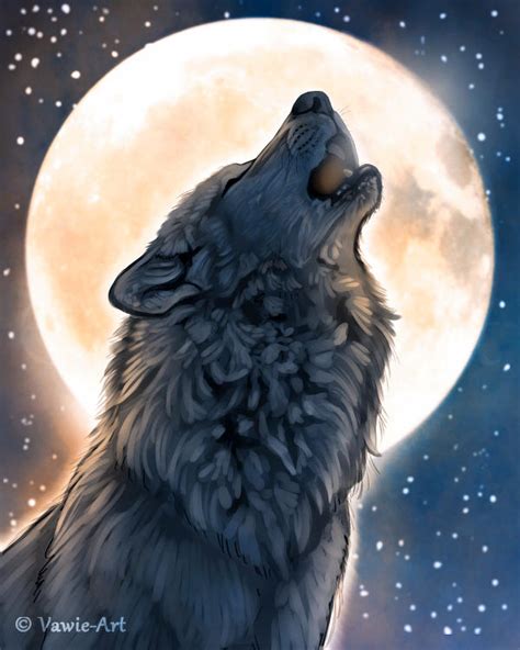 Howling Wolf 2 by Vawie-Art on DeviantArt