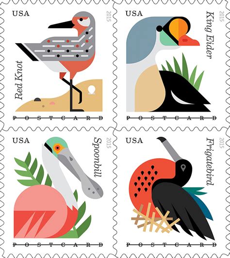 Coastal Birds (U.S. 2015) | virtualstampclub.com