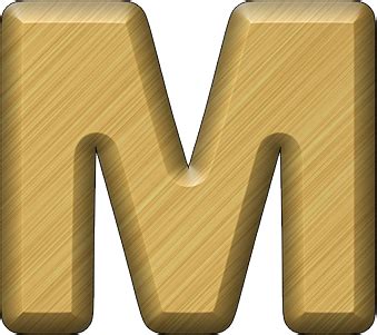 Presentation Alphabets: Brass Letter M