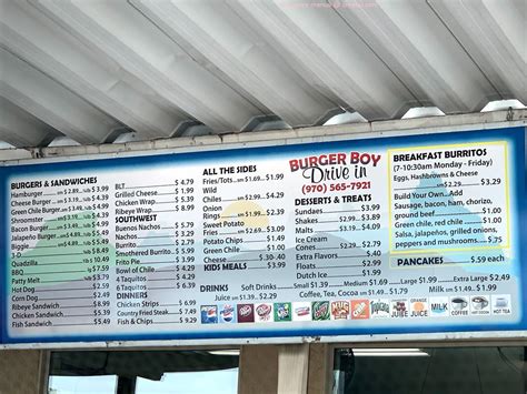 Online Menu of Burger Boy Drive In Restaurant, Cortez, Colorado, 81321 - Zmenu