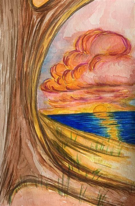 tree/ocean sunset by Osanna101 on DeviantArt | Ocean sunset, Digital ...