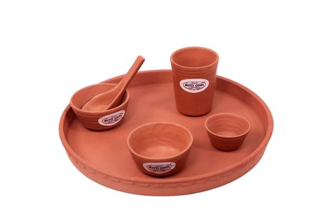 Reddish Brown Clay Dinner Set(12 Inch) at Rs 360/set in Morbi | ID: 16905058788