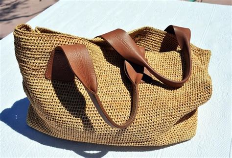 Vintage Helen Kaminski Straw Bag with Soft Leather Handles | Bags, Leather handle, Straw bag