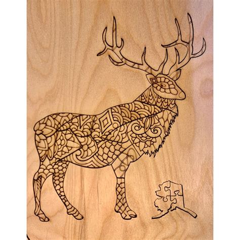 Elk Puzzle Color Your Own - Etsy