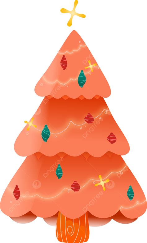 Christmas Tree, Tree, Orange, Christmas PNG and Vector with Transparent Background for Free Download
