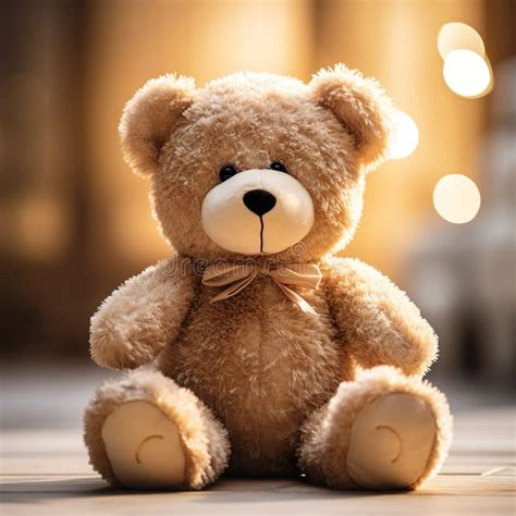 A Cute Brown Teddy Bear Generated by Artificial Intelligence Stock ...