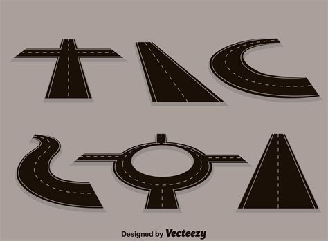 Highway Road Collection Vector 165260 Vector Art at Vecteezy