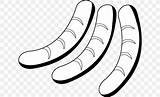 Sausage Running Coloring Clipart Cartoon Colouring Vector Outlined  sketch template