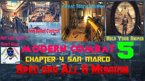 Modern Combat 5 Chapter 4 San Marco Spec ops All 6 Mission « 1 Click ...