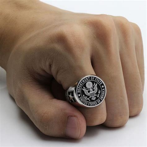 United States America US Army Military Real 925 Sterling Silver Ring ...