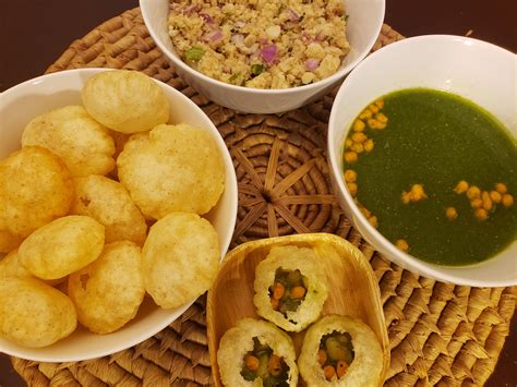 "Pani Puri"- a fried crispy puri filled with lip-smacking potato masala ...