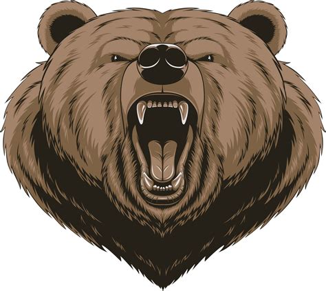 Angry Brown Bear Cartoon