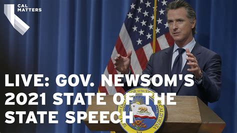 California Gov. Gavin Newsom 2021 State of the State speech - YouTube