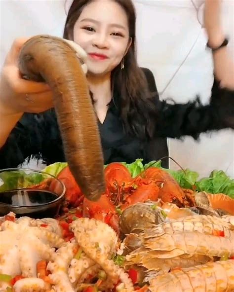 Chinese Girl Eat Geoducks Delicious Seafood #22 | Seafood Mukbang ...