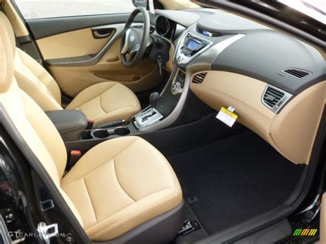 Beige Interior 2012 Hyundai Elantra GLS Photo #61178329 | GTCarLot.com