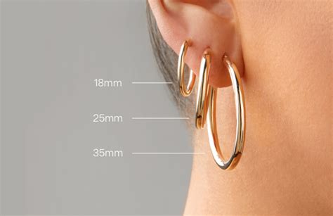 Update more than 87 earring size chart hoop - 3tdesign.edu.vn