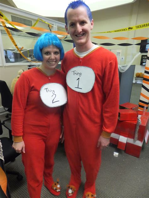 Couples Halloween Costumes: For this Thing 1 and Thing 2 costume all you will need is red ...