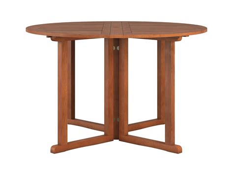 Cinnamon Brown Hardwood Outdoor Drop Leaf Dining Table — CorLiving Furniture US