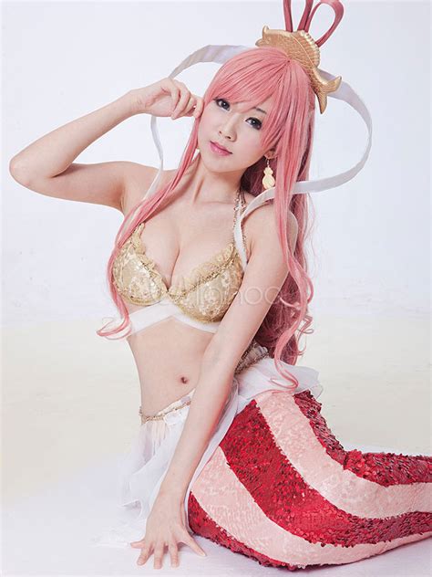 Pink Shirahoshi One Piece Cosplay Costume Set - Milanoo.com