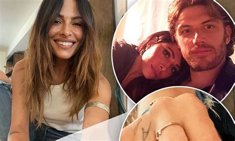 Adam Demos Girlfriend And Co Star Sarah Shahi Reveals The Letter A ...