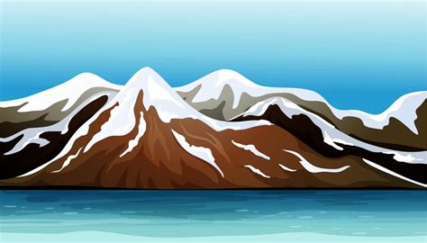 Mountain covered with snow 522263 Vector Art at Vecteezy