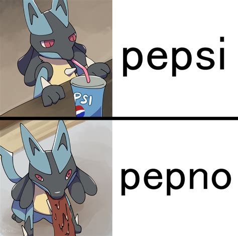 Funny lucario eat a pepsi by boke-0327 on DeviantArt