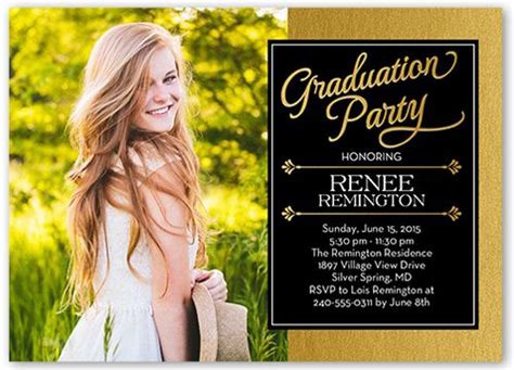 Perfect Portrayal 5x7 Invitation Card | Graduation Invitations ...