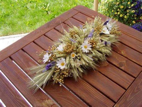 Dekora na stůl s obilím Artificial Flower Arrangements, Wedding Flower ...