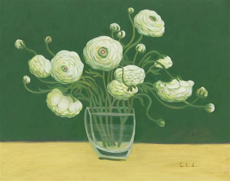 毛茛 林麗玲 油畫 73x92cm | Decor, Glass vase, Vase