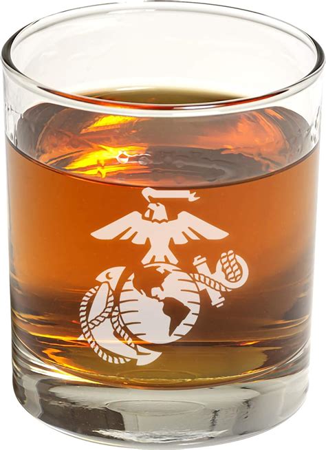 US Marine Corps Whiskey Glass (Set of Two) – Marine Corps Engraved Exquisite Whiskey Glass ...