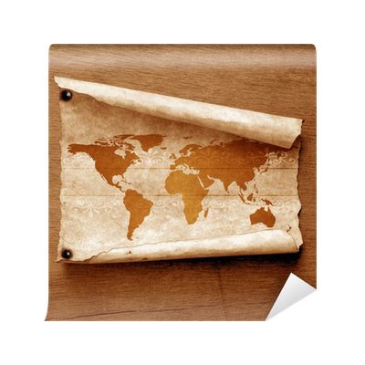Papier peint World map vintage - PIXERS.FR