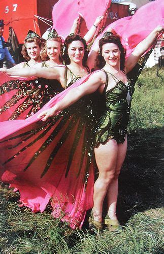 1950s Women Circus Performers In Winged Costimes with beads and jewels | 1950s Circus, Sideshow ...